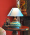 Turquoise and White Table lamp01 (Without Lampshade)